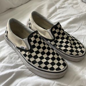 Checkered Slip On Vans